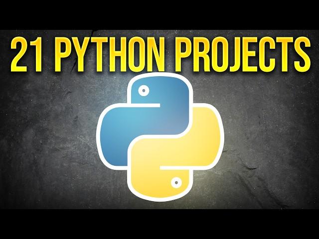 9 HOURS of Python Projects - From Beginner to Advanced
