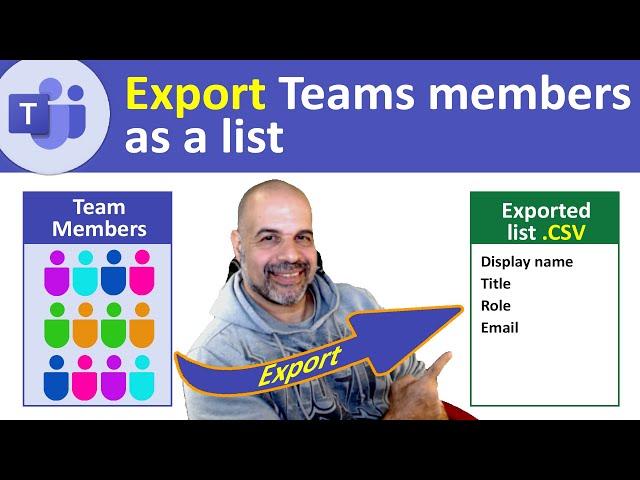 Export a list of all Teams members as a CSV file