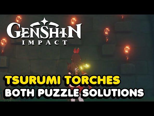 How To Solve The Torch Puzzles In Genshin Impact (Tsurumi Island)