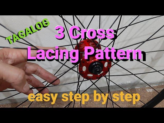 3 CROSS LACING PATTERN on 32 Holes Rims Easy Step by Step #TAGALOG #tutorial #diy