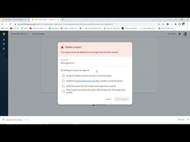 How to Delete Project from Firebase Console permanently | Delete Project from Firebase Database