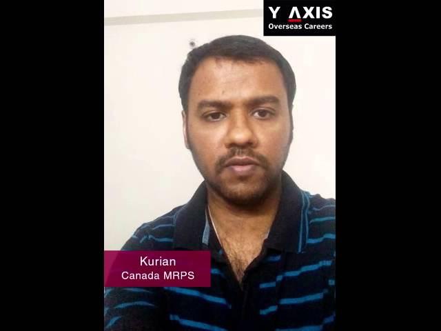 Y-Axis Review| Mr.Kurian Testimonials On His Canada Immigration Processing.