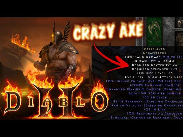 GODLY HACKED HELLSLAYER AXE | Diablo 2 Resurrected