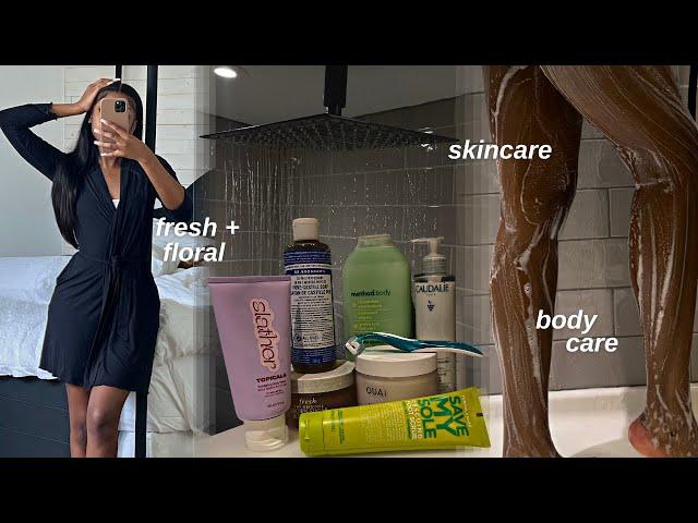 EVENING SHOWER ROUTINE | FRESH + FLORAL SCENTS | FEMININE HYGIENE