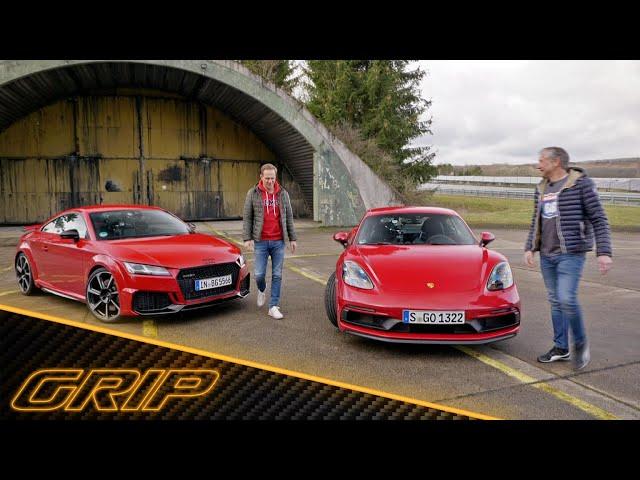 400-PS-Coupés - Porsche 718 Cayman GTS 4.0 vs. Audi TT RS | GRIP