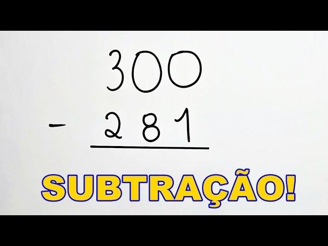 SUBTRAÇÃO - MATEMÁTICA BÁSICA - 6° ANO