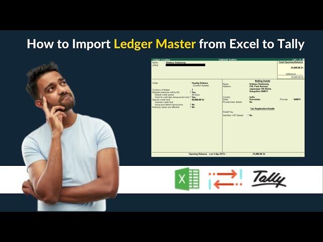 How to Import Ledger Master from Excel to Tally