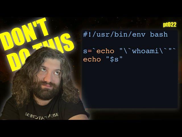 Using `backticks` in bash (command substitution) - You Suck at Programming #022