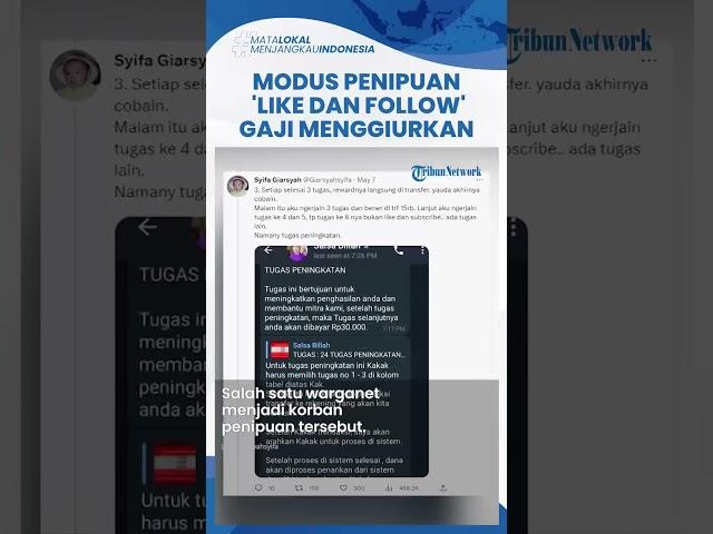 Viral Marak Penipuan Kasih 'Like dan Follow' Diimingi Gaji Mengiurkan, Korban Malah Kelilit Pinjol