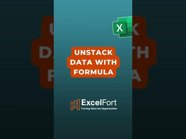 Excel Formula Tip: Unstack Data in One Column to Many Columns