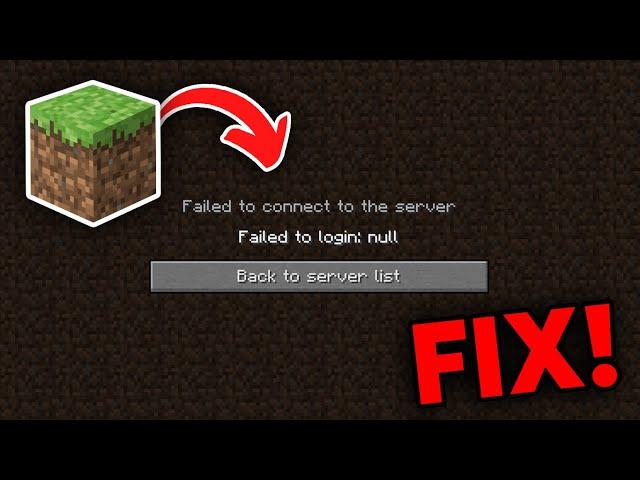 How to Fix Null Error in Minecraft (Failed To Login) | Full Guide