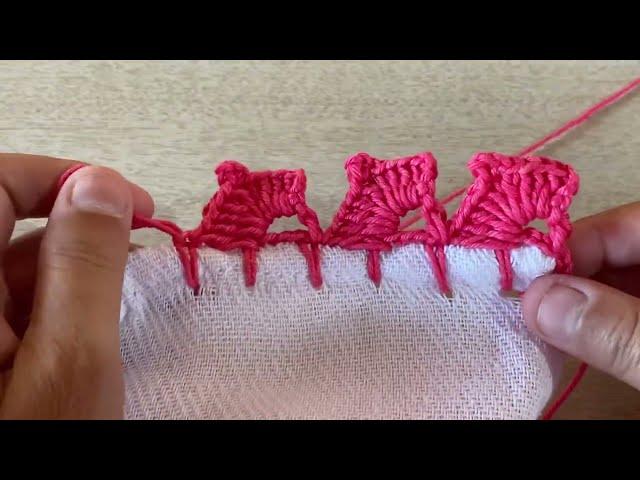 BICO EM CROCHÊ FÁCIL DE FAZER PARA INICIANTES - barrado em crochê #crochê #crochet