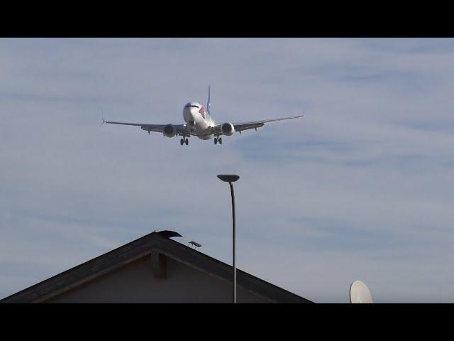 4K | B737-86N - Travel Service "Low approach over Innsbruck City" | 01.2023