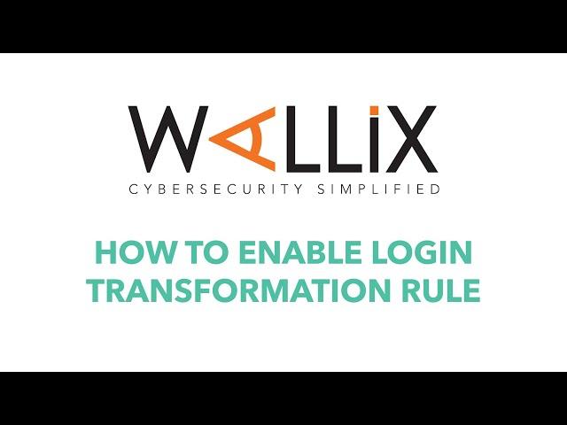 How to enable Login Transformation Rule