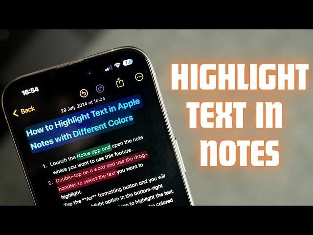 How to Highlight Text in Apple Notes