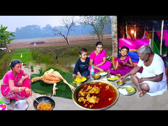 It's Always Rain In My Villlage। Rainy Day Special Cooking Traditional Village Food Red Chicken Kari