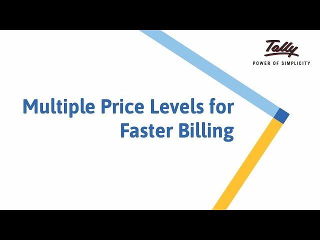 Multiple Price Levels for Faster Billing | TallyPrime Walkthrough