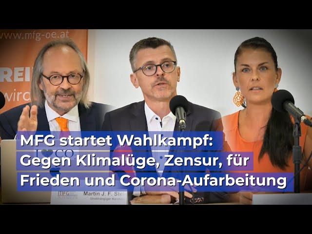 MFG startet Wahlkampf: Gegen Klimalüge, Zensur, für Frieden und Pandemie-Aufarbeitung