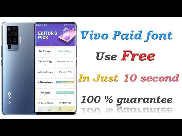 How to apply vivo paid font free for lifetime |vivo paid font free |New method  % Work|PKP THEMES