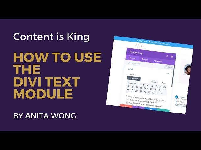 The Divi Text Module - How to use it