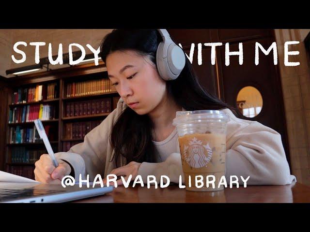 1 Hour Study with Me @Harvard Library | real time, lo-fi, productive ️ ️