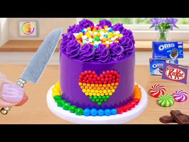 Mini Rainbow Cake Recipe With Chocolate, Sweet Mini Rainbow Oreo Chocolate Cake Recipe, Oreo Dessert