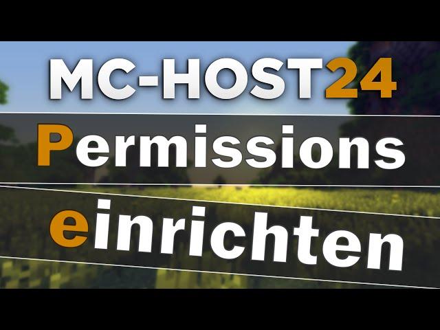 MC-Host24: PermissionsEX einrichten - Gruppen & Rechte auf deinem Server!