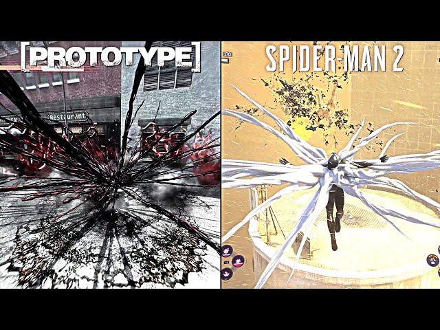 Prototype 1 [Alex Mercer] Vs Spiderman 2 [Anti Venom] | Comparison