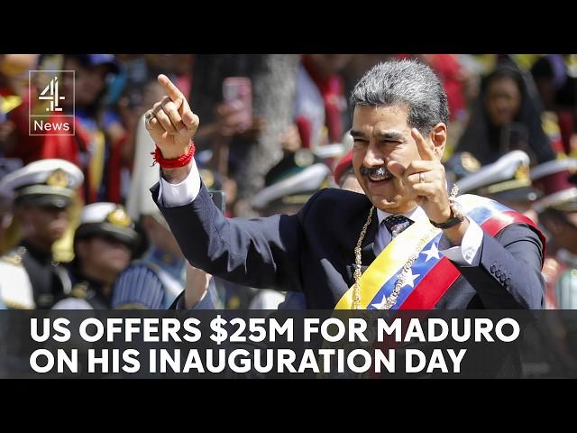 Venezuela: Maduro sworn in as US offers reward for his arrest