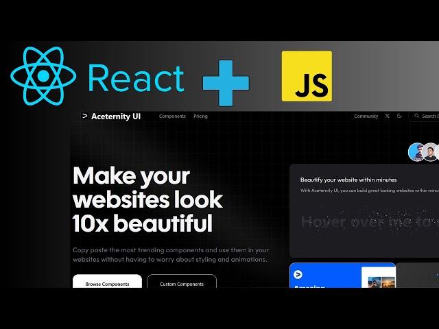 How To Use Aceternity UI with React,Javascript and Vite