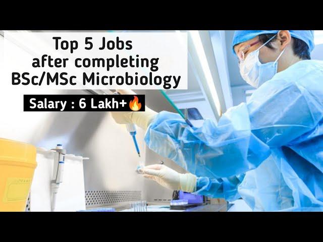 Top 5 jobs after completing microbiology course | BSc/MSc Microbiology jobs | Career in Microbiology