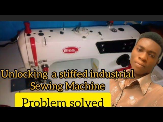 How to unlock a stiffed industrial Sewing Machine and change bad Engine