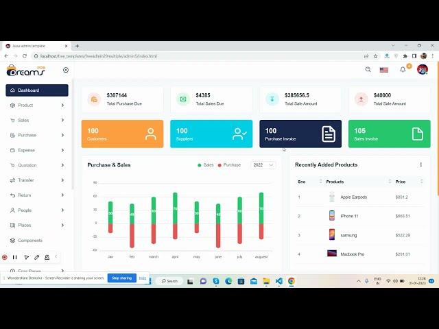 Free Inventory Management Admin-Dashboard Template 9 Bootstrap 5