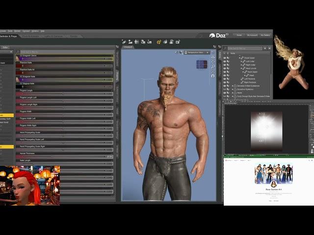 Creating a 3D Character in one minute (timelapse) - Daz 3d Art with Rose