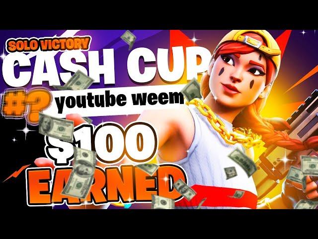 How I Got My First EARNINGS in FORTNITE ZB SOLO VICTORY CUP!! ($100)