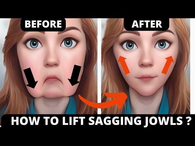  AGE 35+, 40+ | FACE LIFTING EXERCISES FOR JOWLS and SAGGY SKIN !| LAUGH LINES, LIFT SAGGY CHEEKS