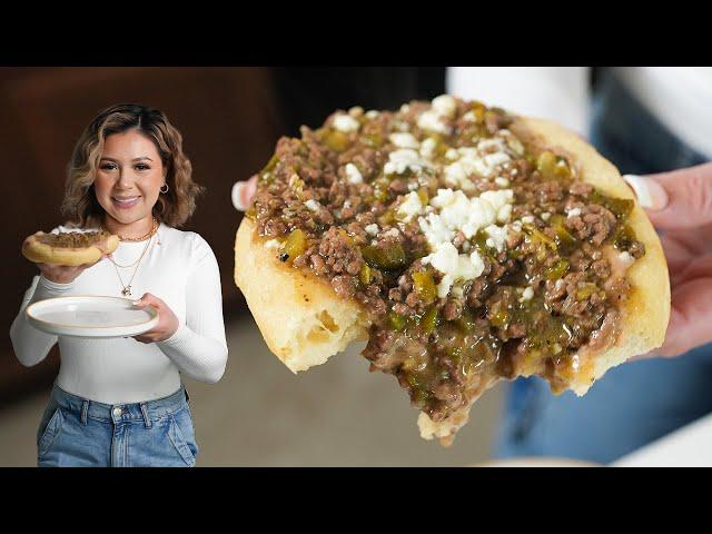 So Easy FRY BREAD & GROUND BEEF GREEN CHILI, meal on a budget!