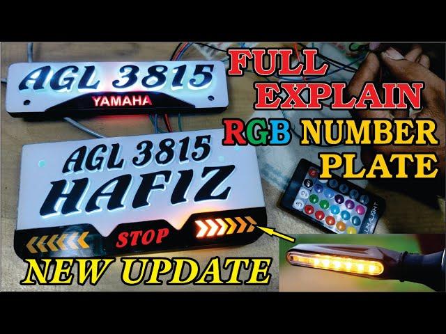 new rgb number plate runing indicator all bike