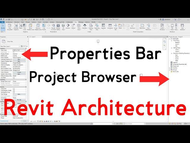 #101 | How to display Properties Tab & Project Browser Tab In Revit [Deepak Verma]