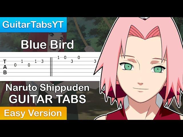 Naruto Shippuden - Blue Bird (Opening 3) Guitar Tutorial | Guitar Lesson + TABS (Easy Version)