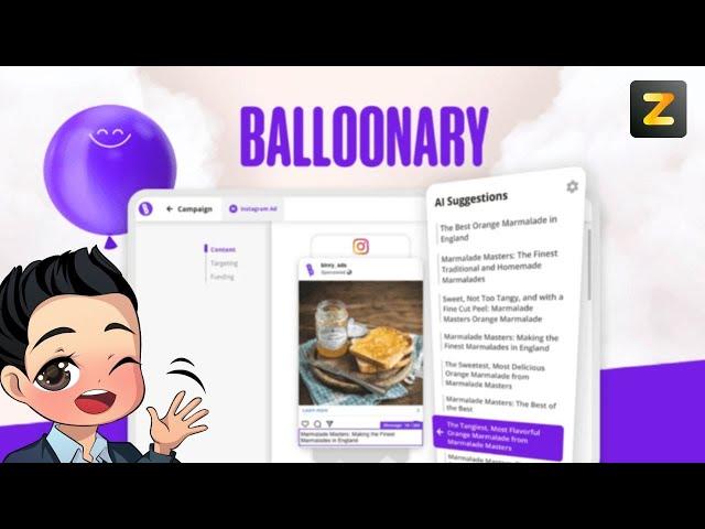 Create Facebook Ads with AI using Balloonary | AppSumo Review