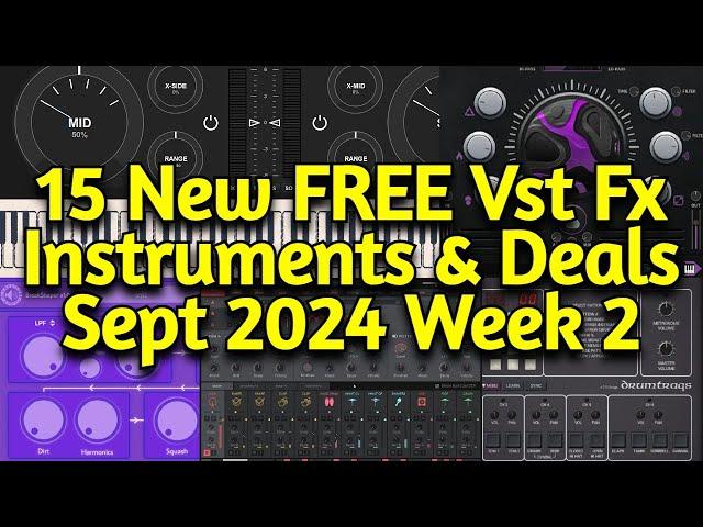 15 Best New FREE VST Effect Plugins, Vst Instruments, Sample Packs & Deals - SEPTEMBER 2024 Week 2