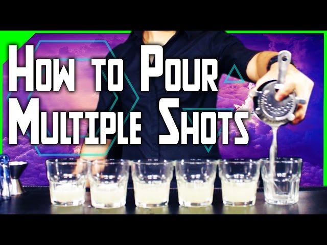 How to Pour Multiple Shots | Bartending School