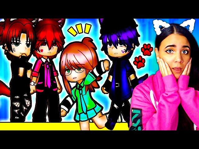 A HUMAN in an all ALPHA School!  Gacha Club Mini Movie Love Story Reaction