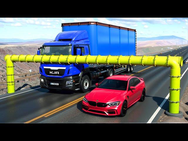 Cars vs Pipeline Trap x Stairs x Deep Water x Upside Down Speed Bumps ▶️ BeamNG Drive (LONG VIDEO)