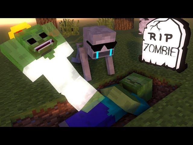 Monster School : RIP ZOMBIE - Minecraft Animation