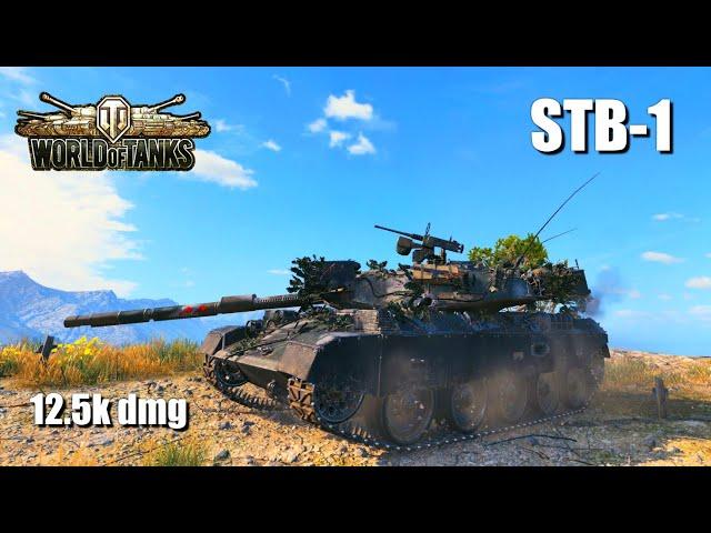 STB-1, Sad Defeat but 12.5K Damage, 9 Kills, Cliff - World of Tanks