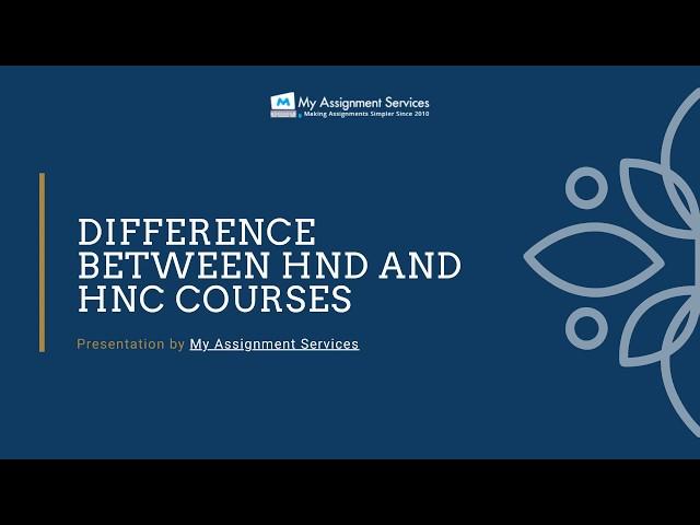 Difference Between HND and HNC Courses