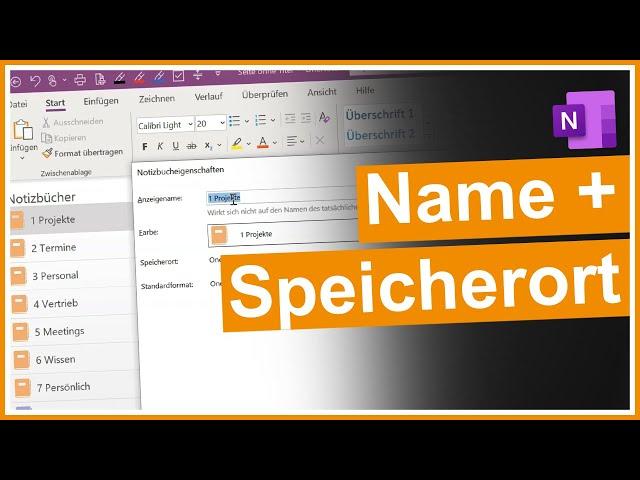  OneNote: Notizbücher richtig umbenennen, umziehen oder löschen