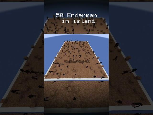 Enderman in island #minecraft #timelapse #shorts